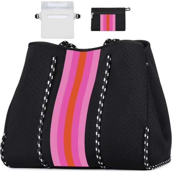IBFUN Neoprene Bag, Large Multipurpose Beach Bag Neoprene Tote Bag with Inner - Picture 1 of 14